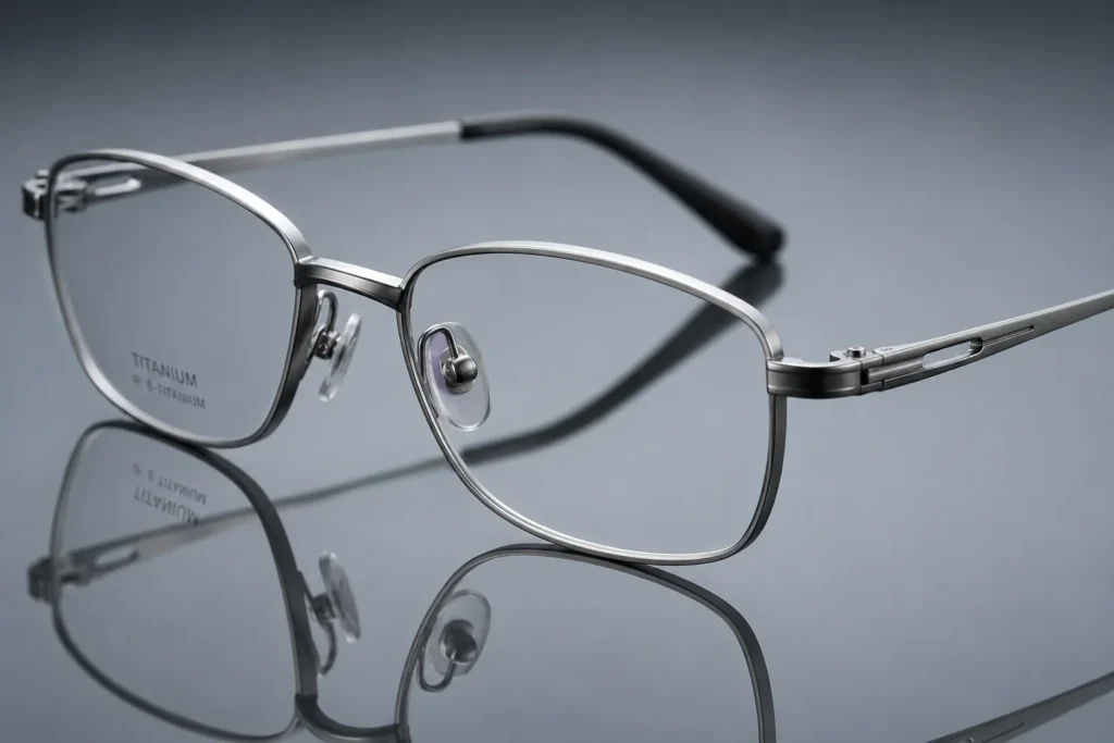 YAG laser welding repair on titanium optical eyeglass frame and flex hinge